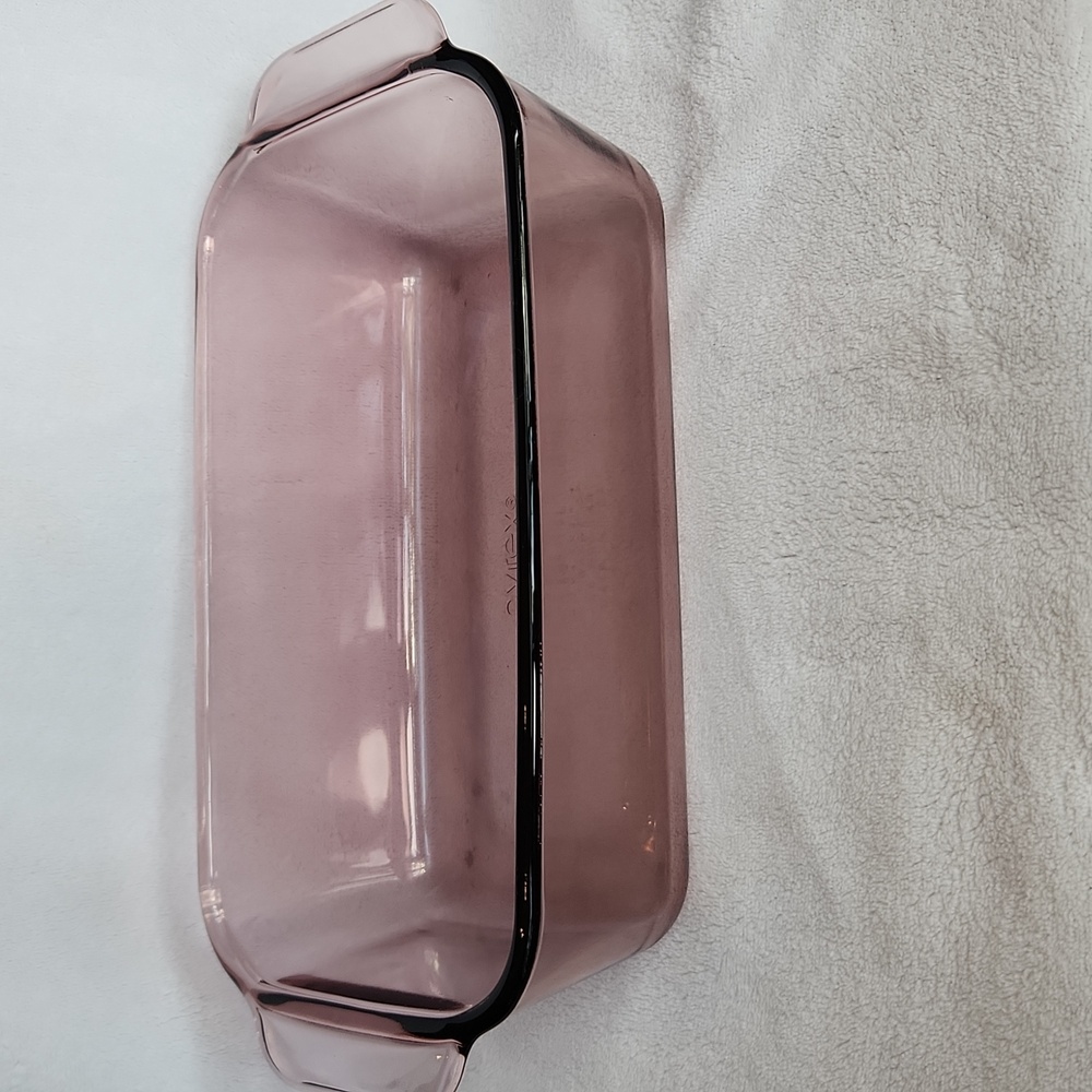 Pyrex Vintage Cranberry 1.5qt 8.5x4.5x2.5 Loaf Pan